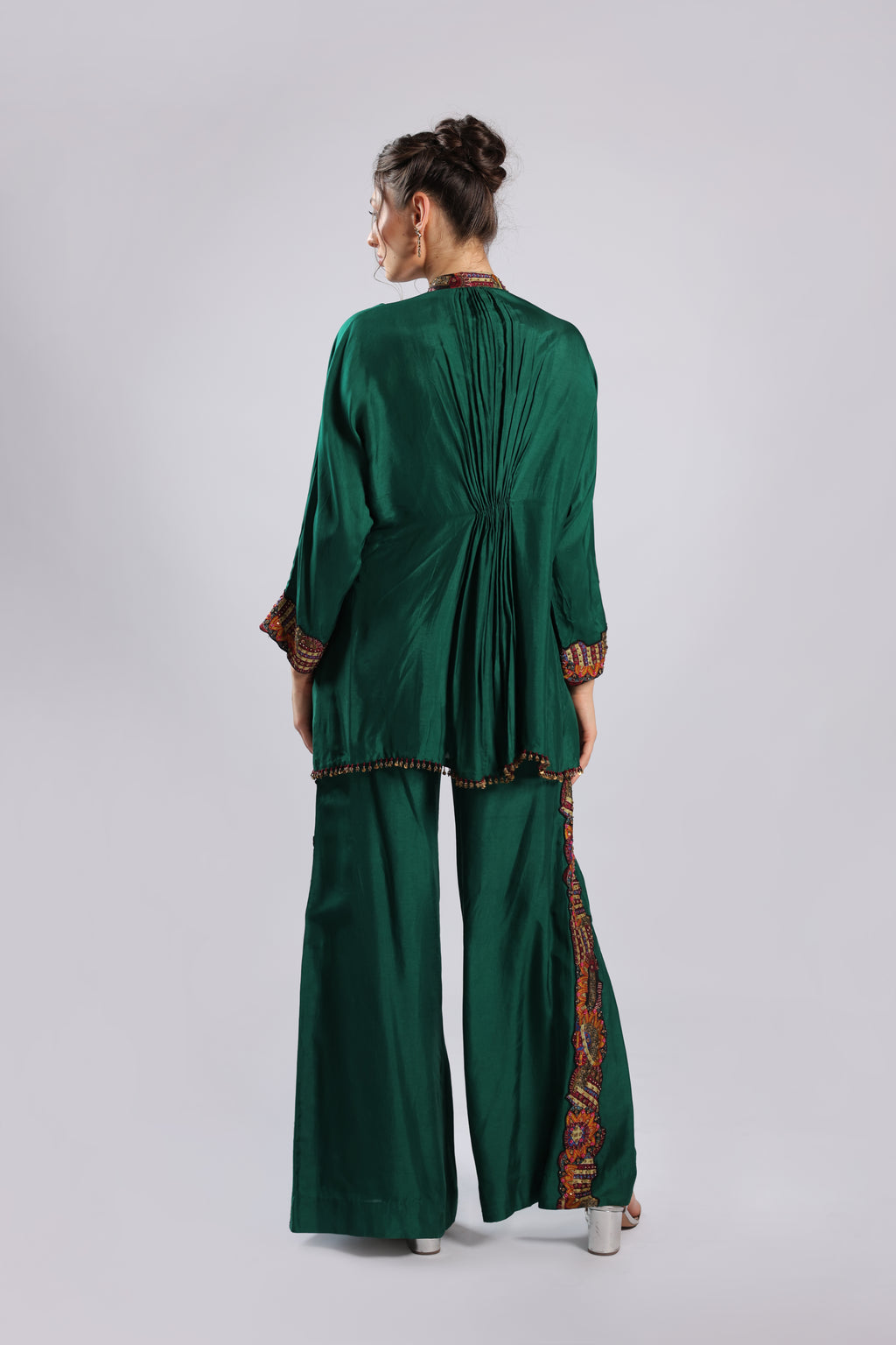 Emerald Green Crepe Rm Suit