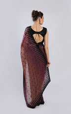 Wine Organza Saree