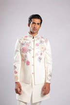 Cream Cotton Silk Indo Set
