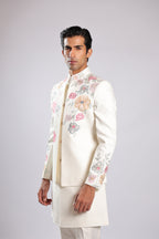 Cream Cotton Silk Indo Set