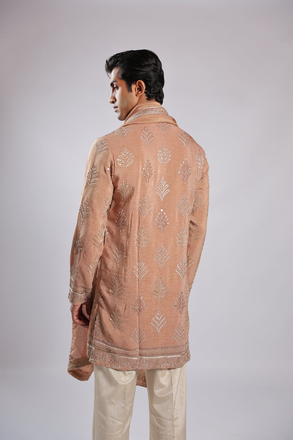Peach Georgette Kurta Set