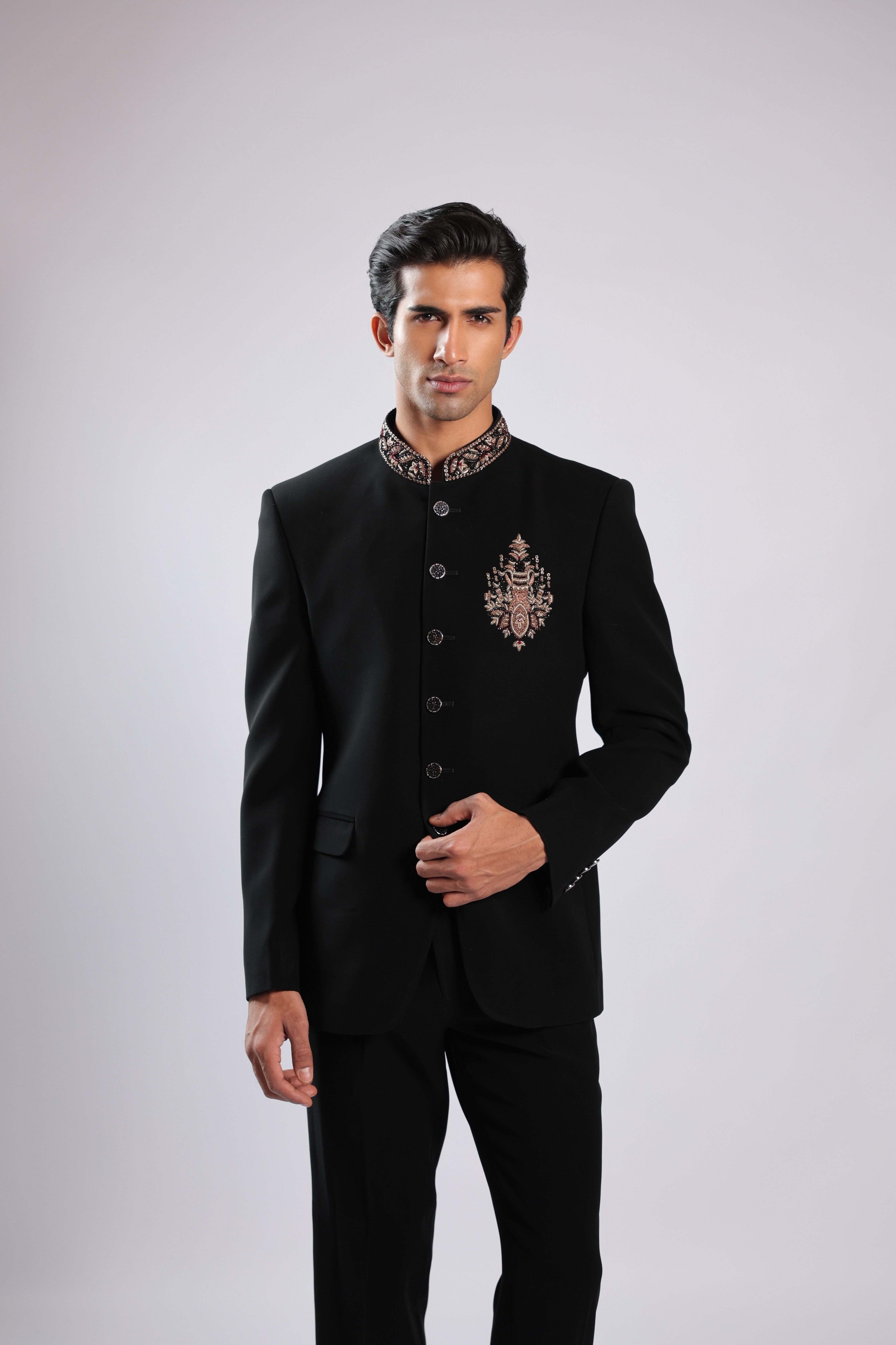 Black Japanese Faric Indo Set