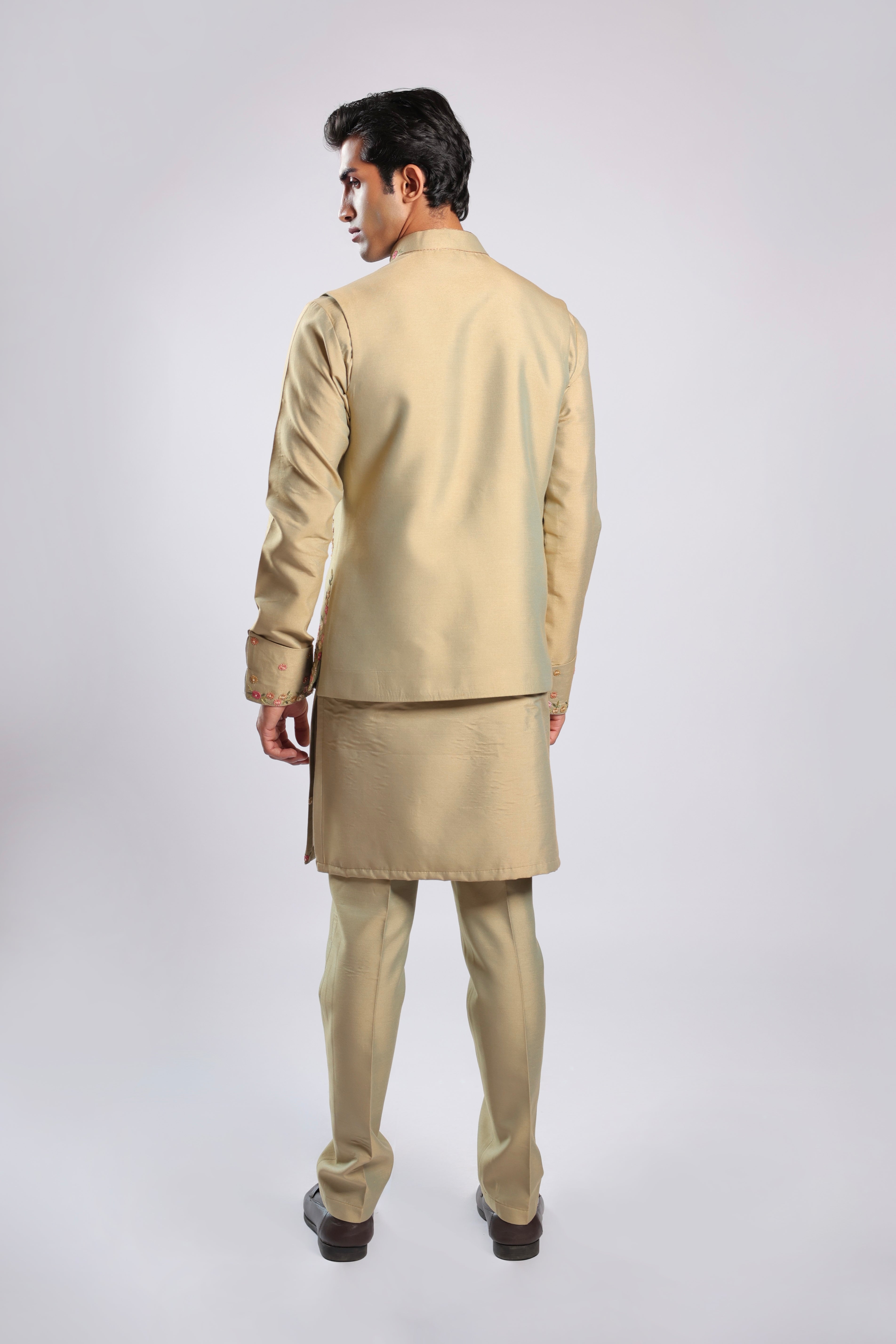 Pista Cotton Silk Kurta Set