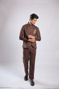 Brown Linen Kurta Set