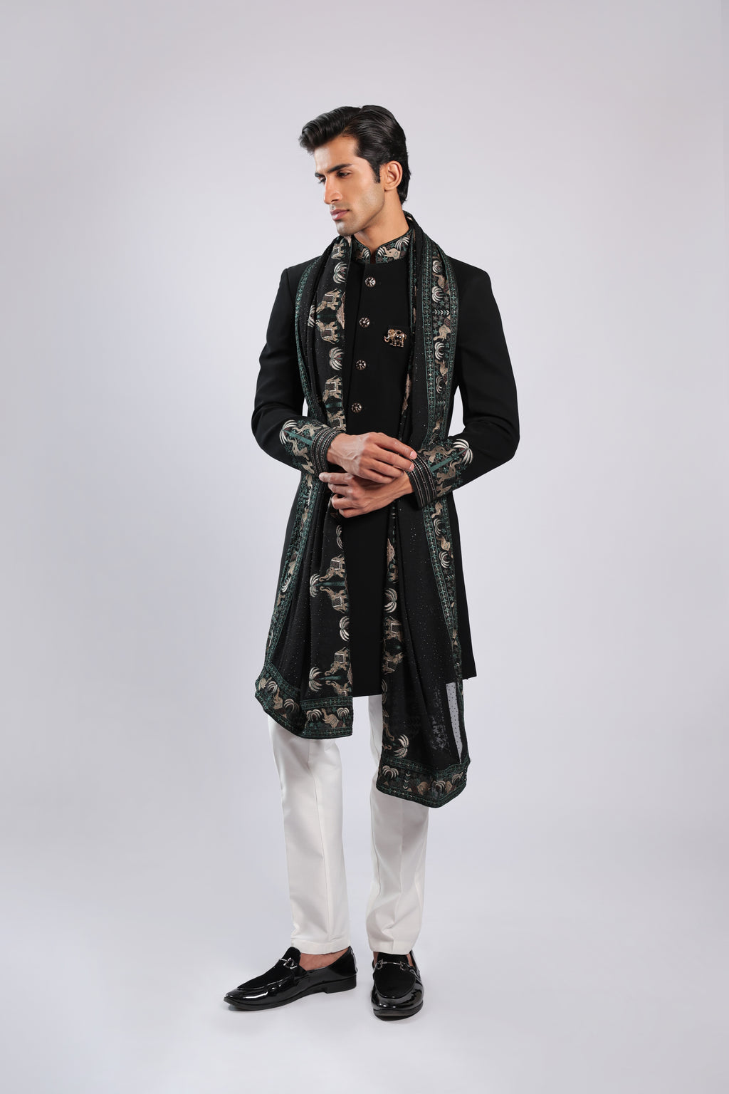 Black Japanese Faric Indo Set