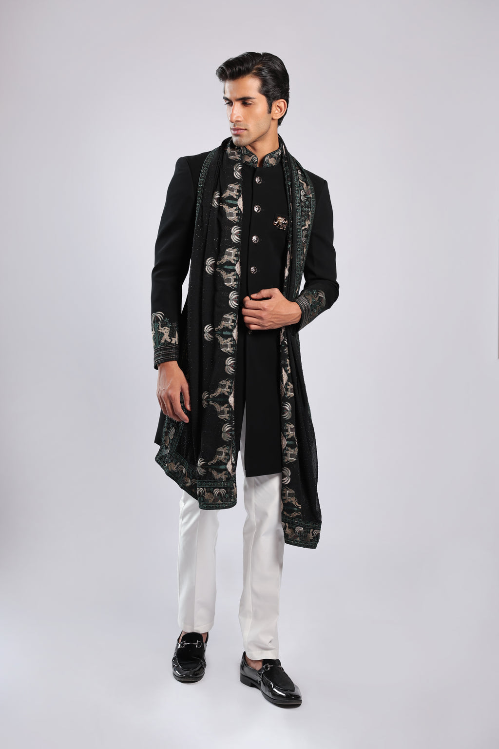 Black Japanese Faric Indo Set