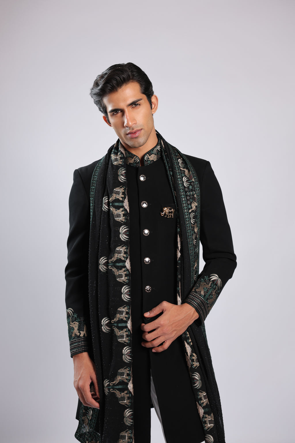 Black Japanese Faric Indo Set