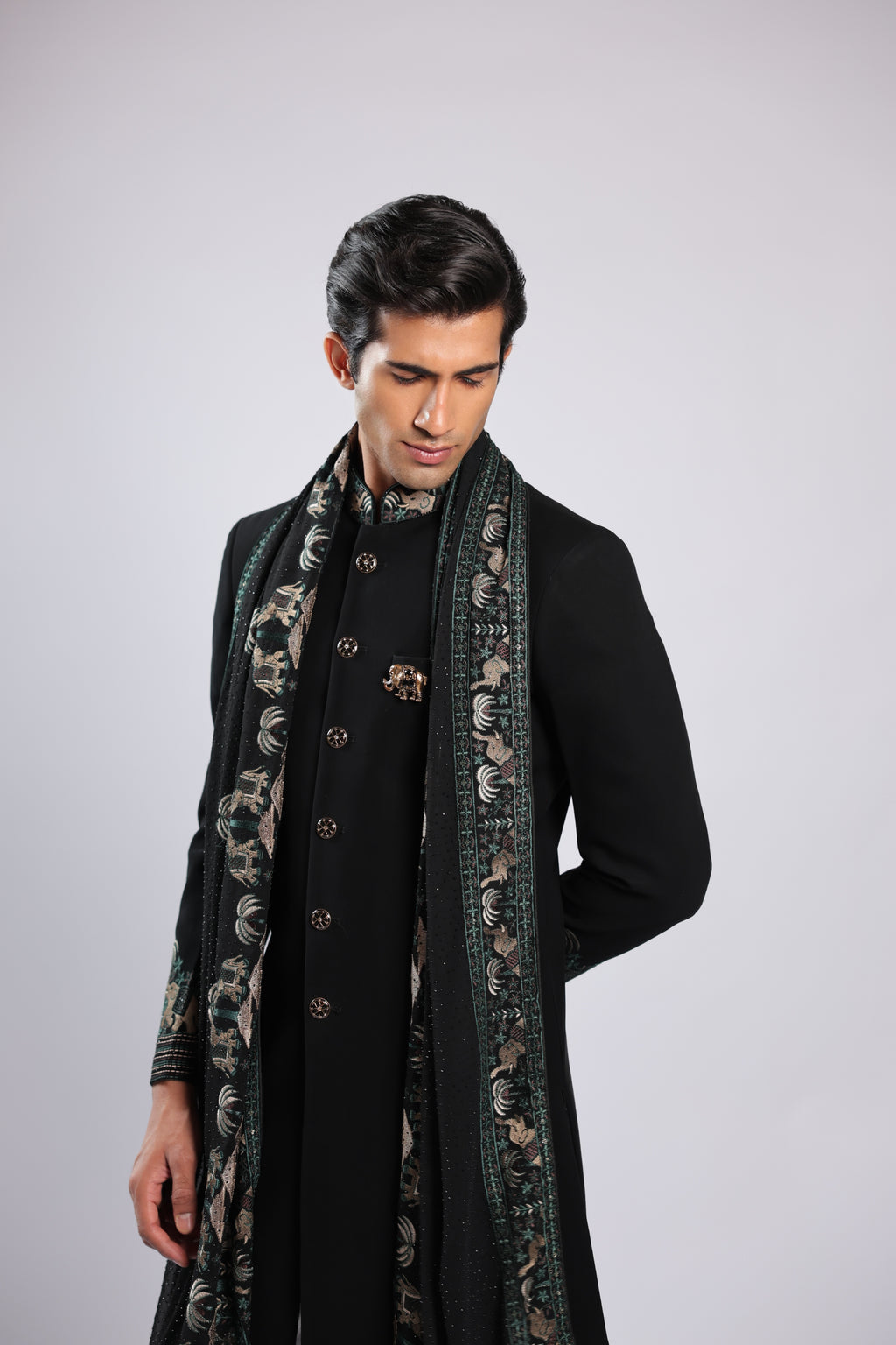 Black Japanese Faric Indo Set