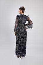 Navy Blue Net Gown