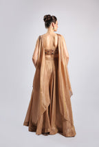 Gold Tissue Lehenga Choli