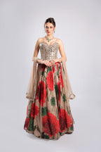 Multi Georgette Lehenga Choli