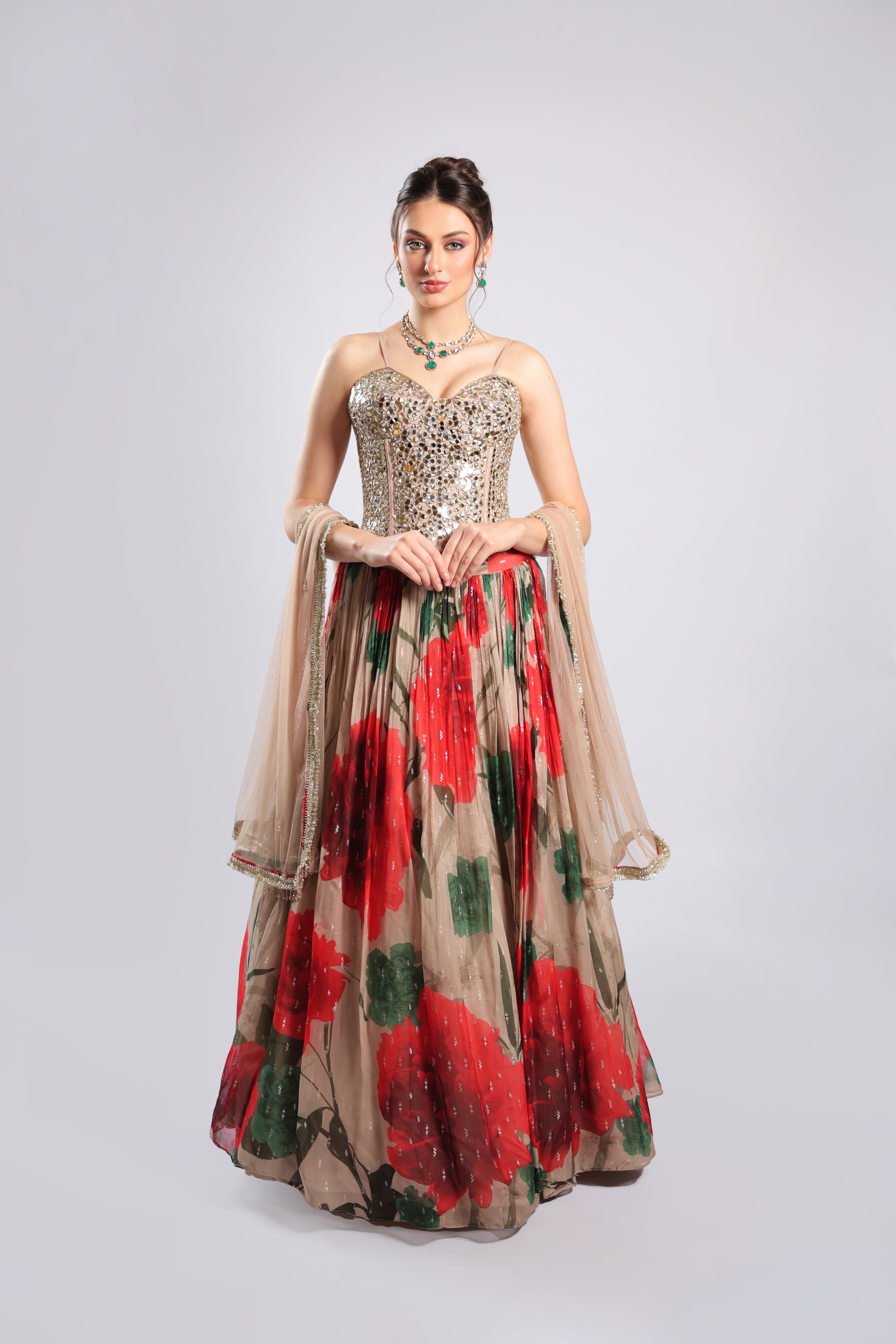 Multi Georgette Lehenga Choli