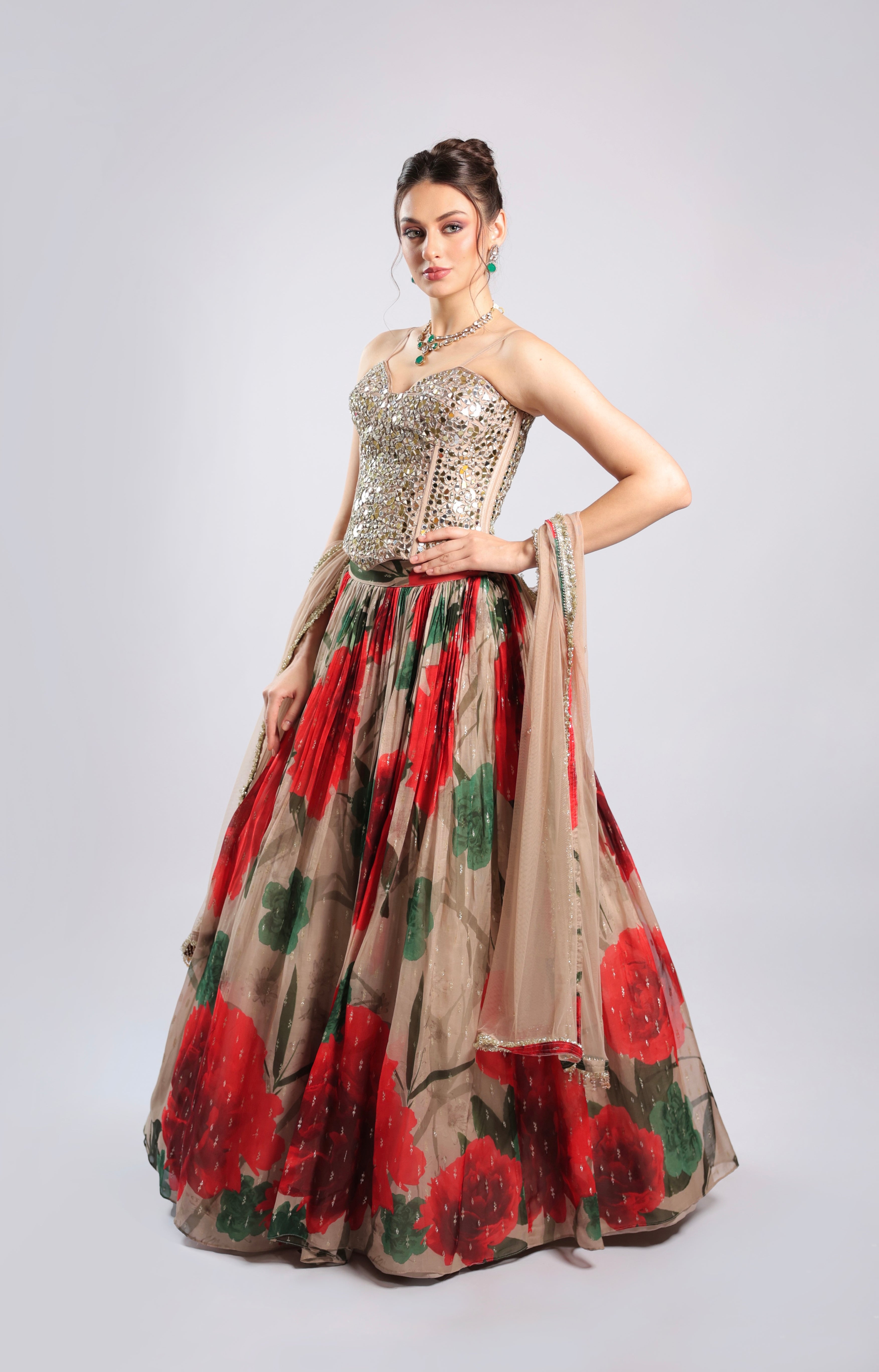 Multi Georgette Lehenga Choli