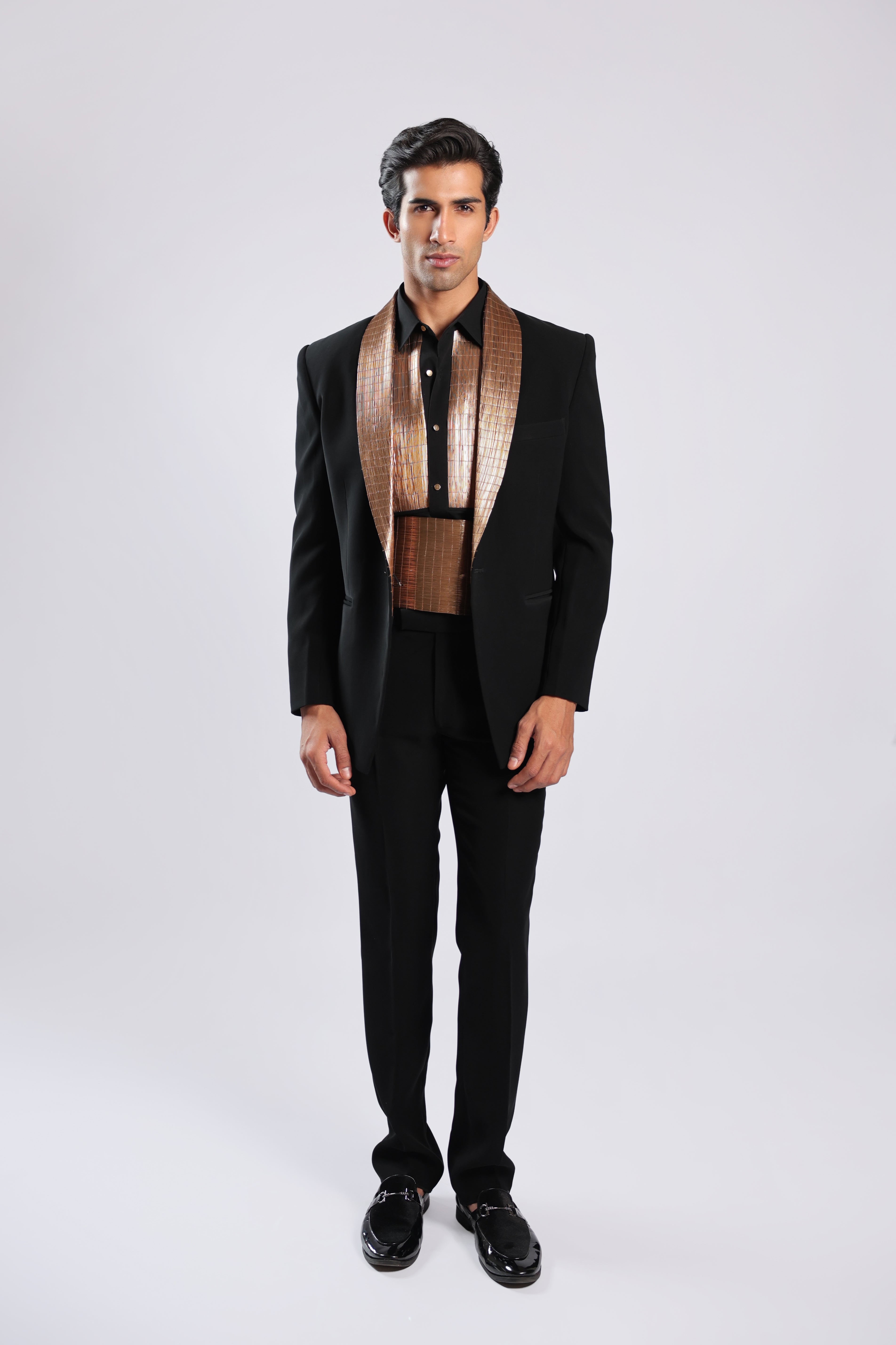 Black Japanese Faric Coat Pant by Karma