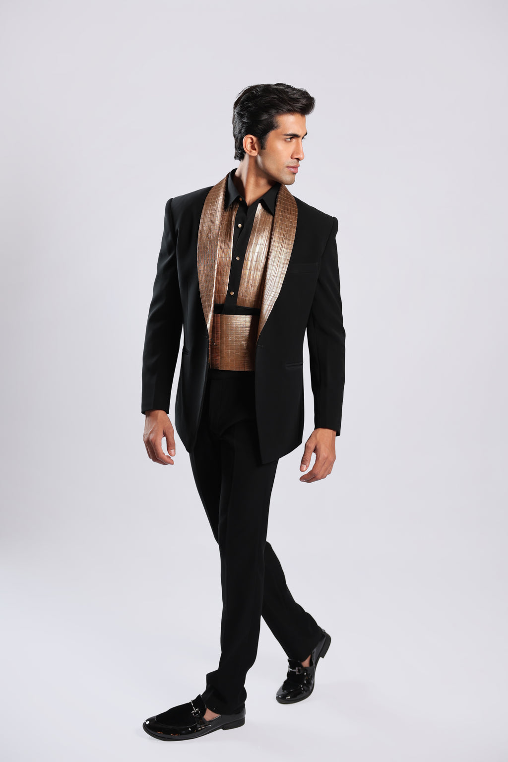 Black Japanese Faric Coat Pant by Karma