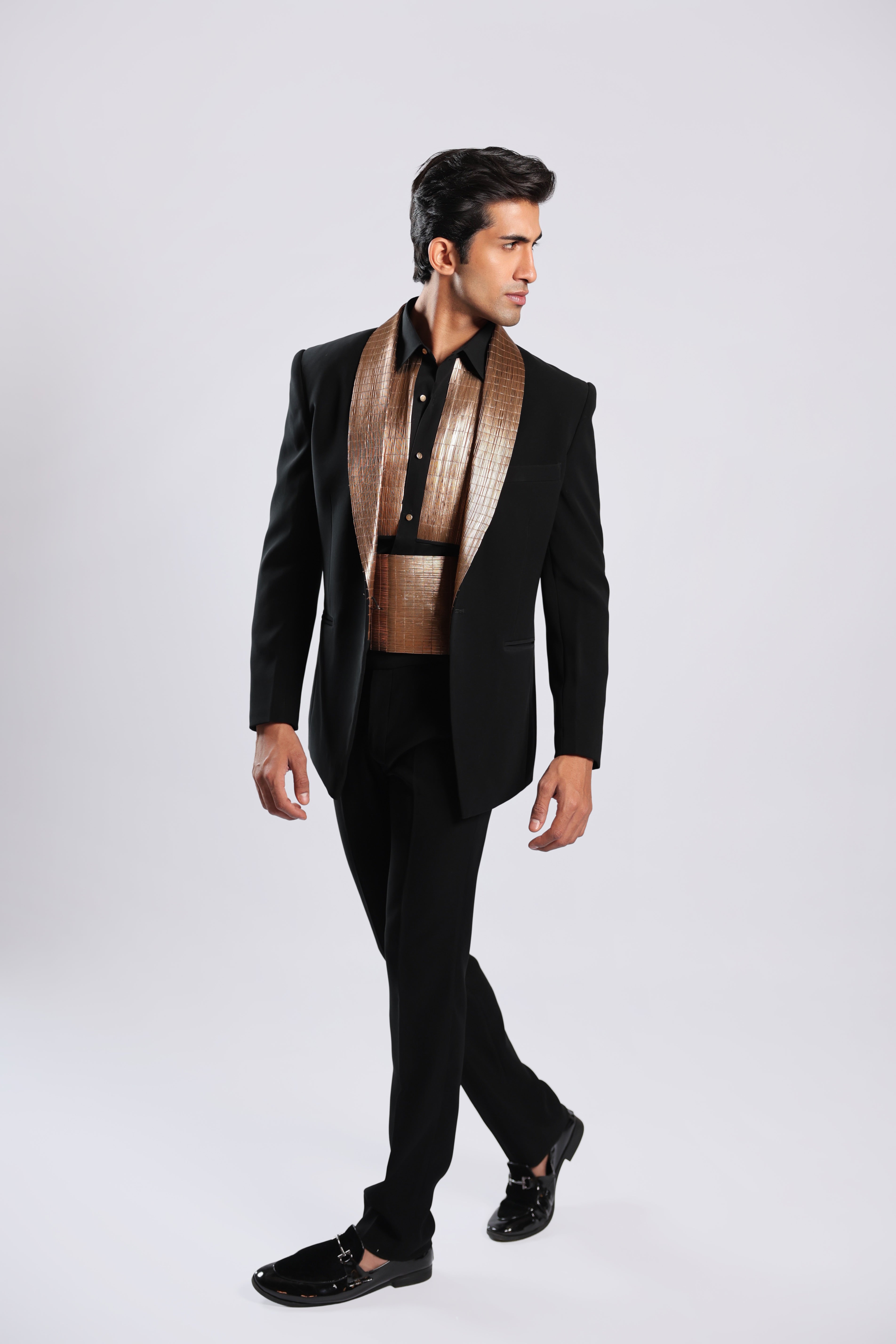 Black Japanese Faric Coat Pant by Karma