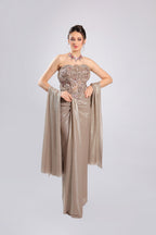 Golden Shimmer Lycra Lehenga Choli
