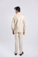 Ivory Multicolour Embroidered Patchwork Band Gala Set