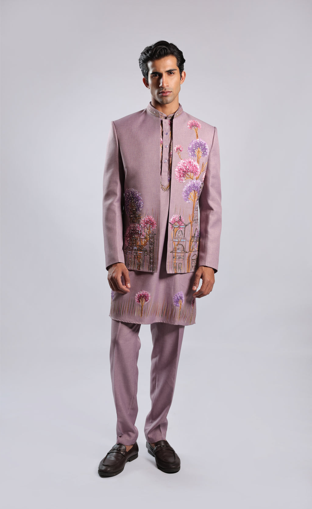 Dusty Mauve Cotton Indo Set