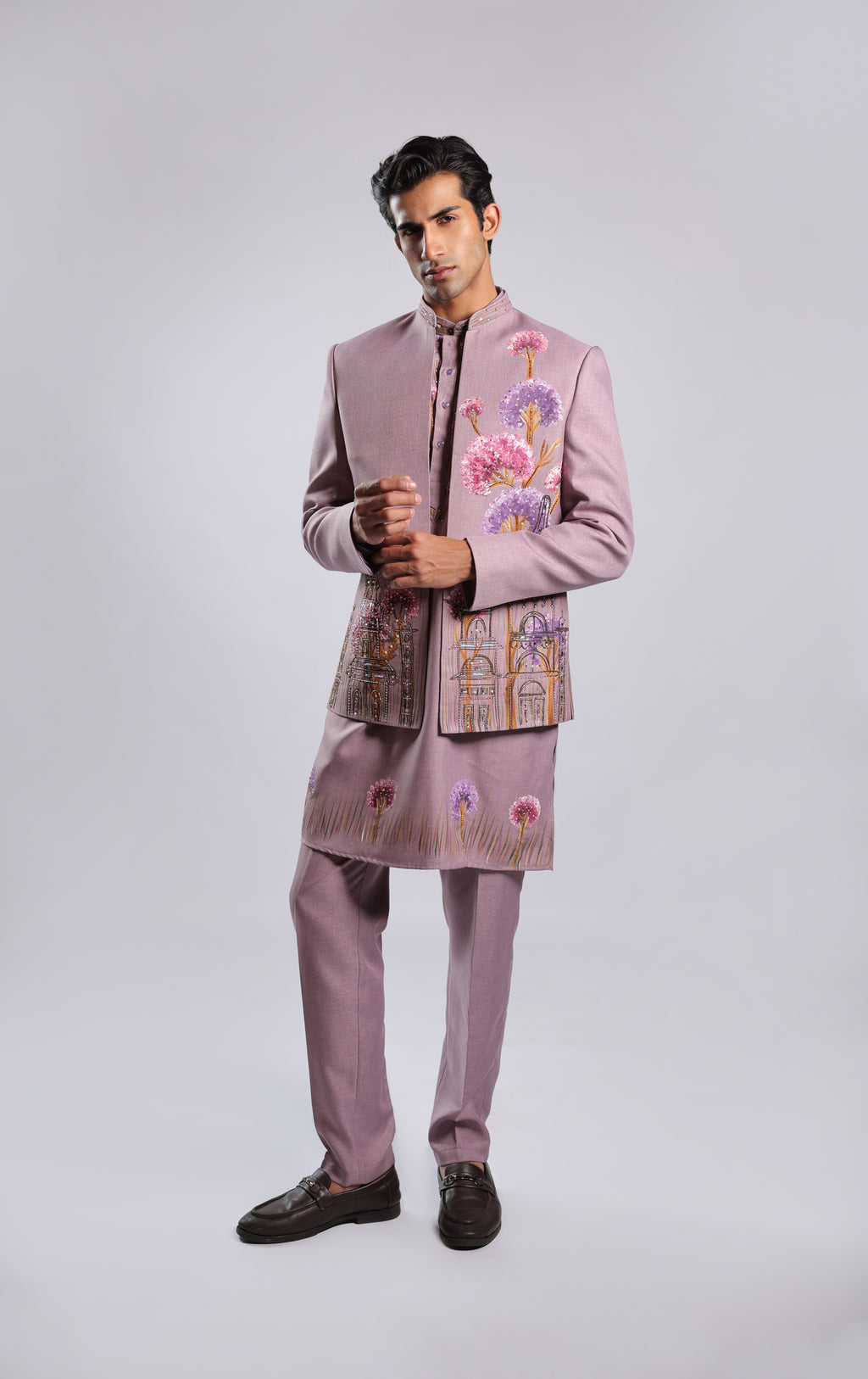 Dusty Mauve Cotton Indo Set