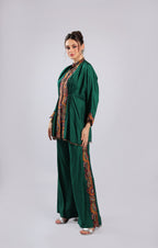 Emerald Green Crepe Rm Suit