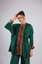 Emerald Green Crepe Rm Suit