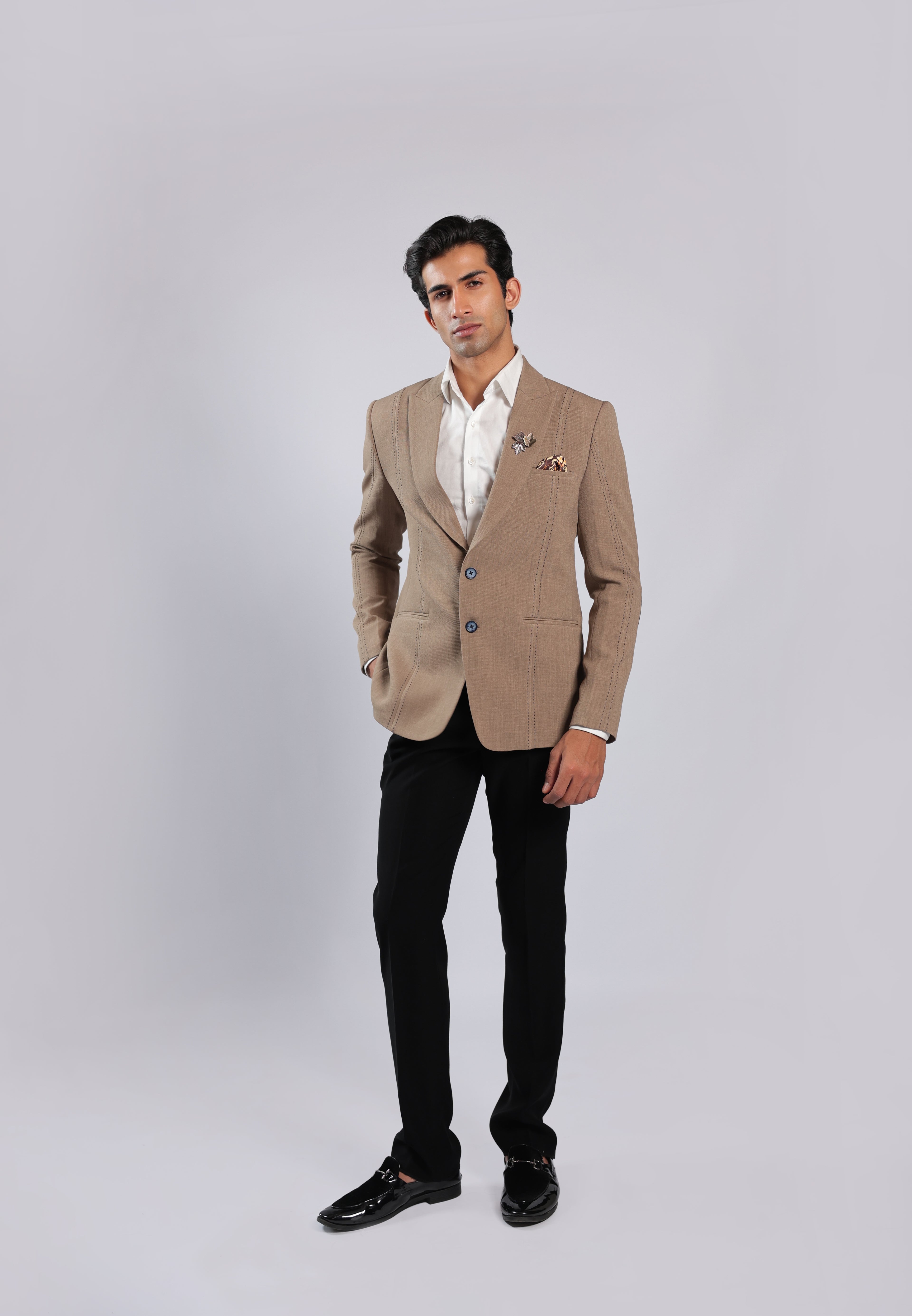 Beige Hosiery Blazer