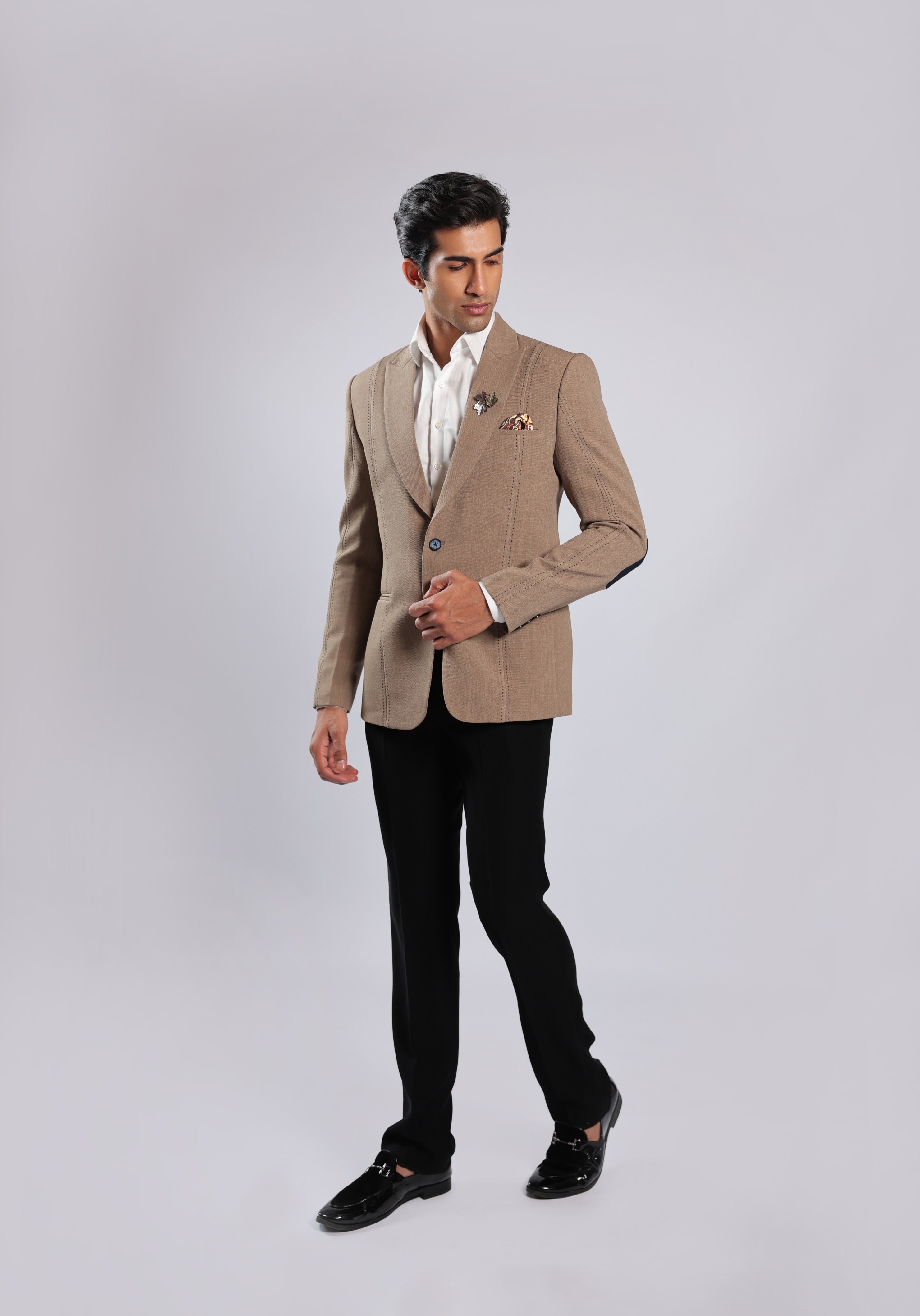 Beige Hosiery Blazer