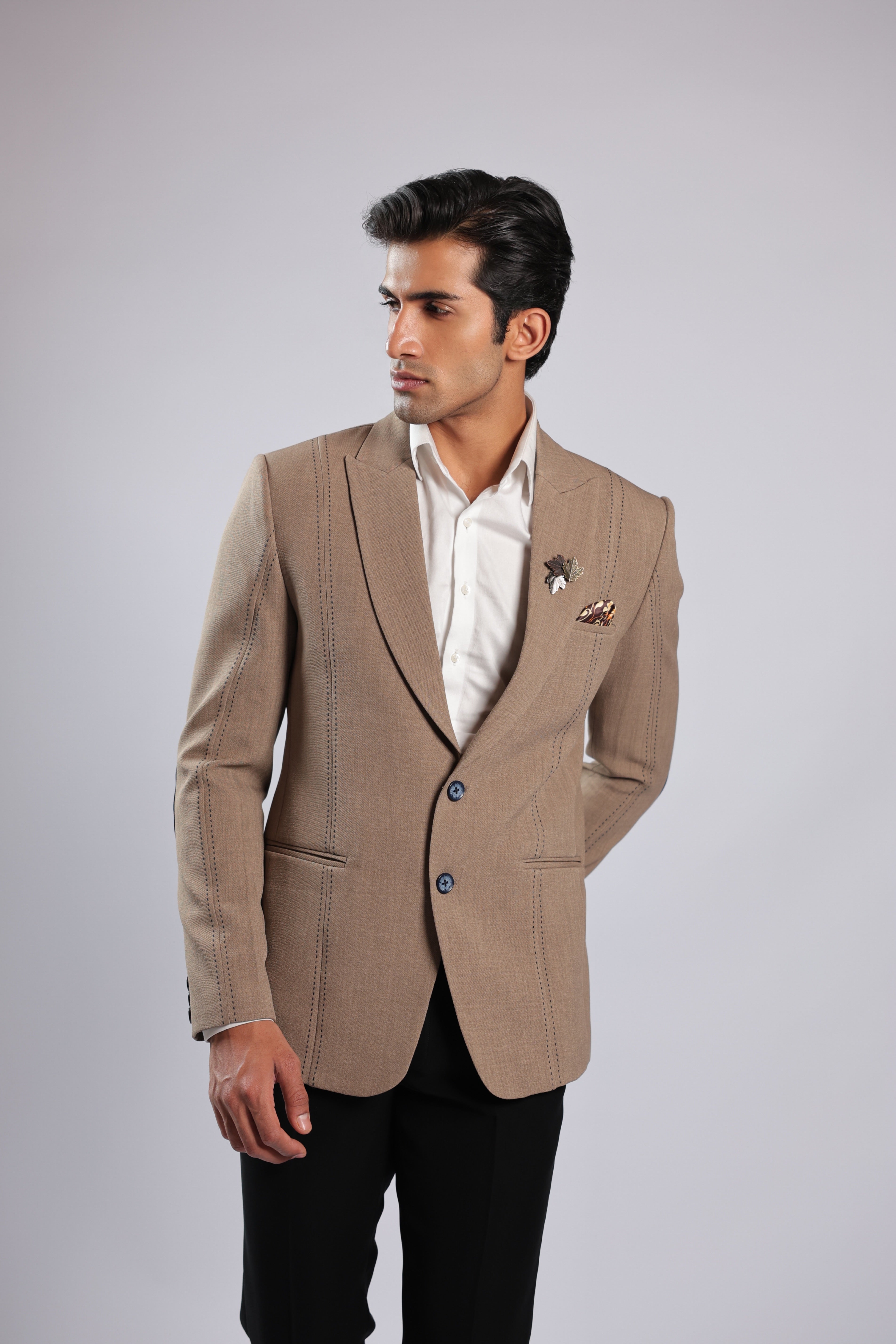 Beige Hosiery Blazer