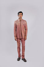 Onion Pink Cotton Silk Indo Set