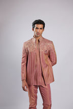 Onion Pink Cotton Silk Indo Set