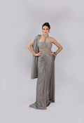 Grey Lycra Lehenga Choli