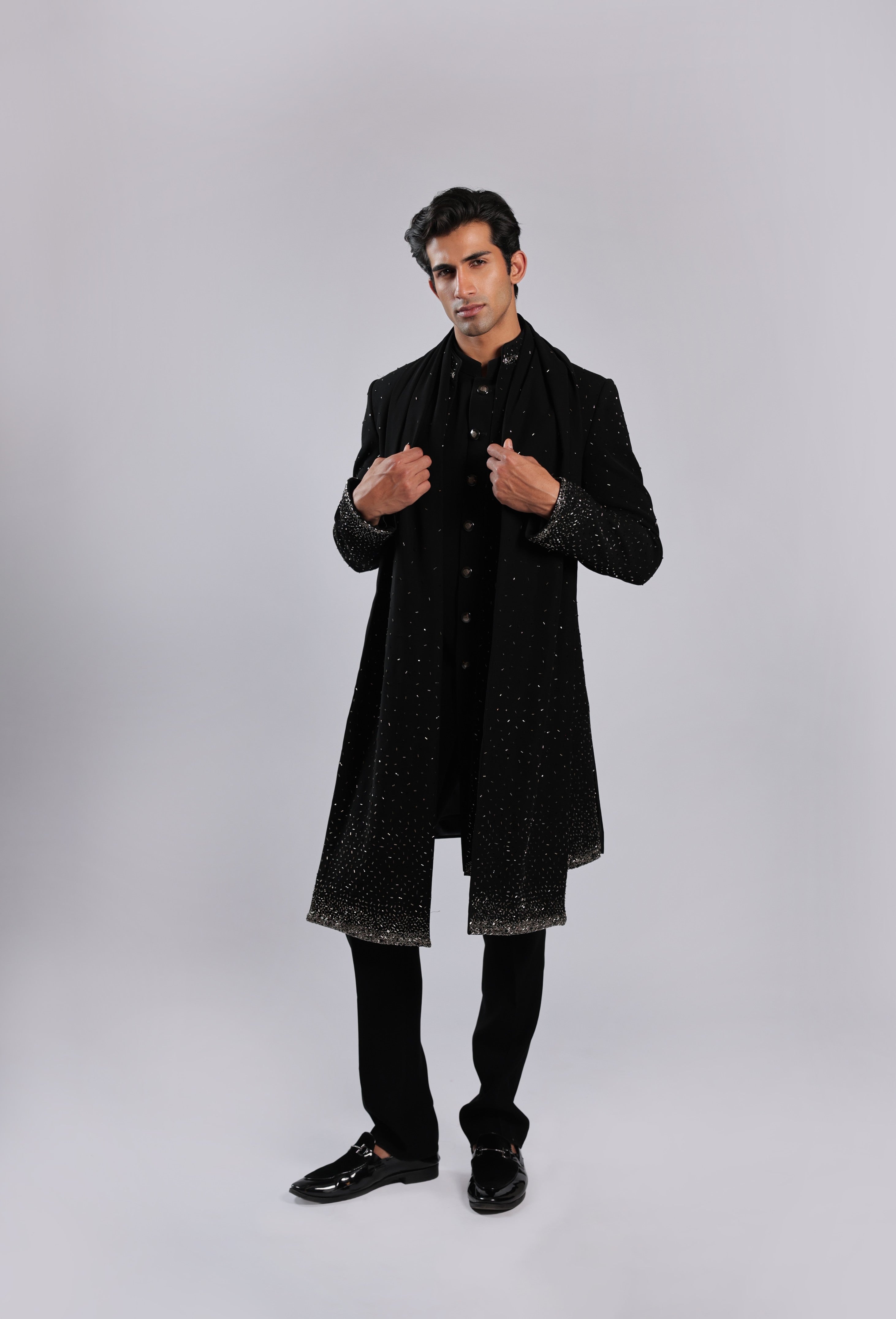 Black Japanese Faric Indo Set