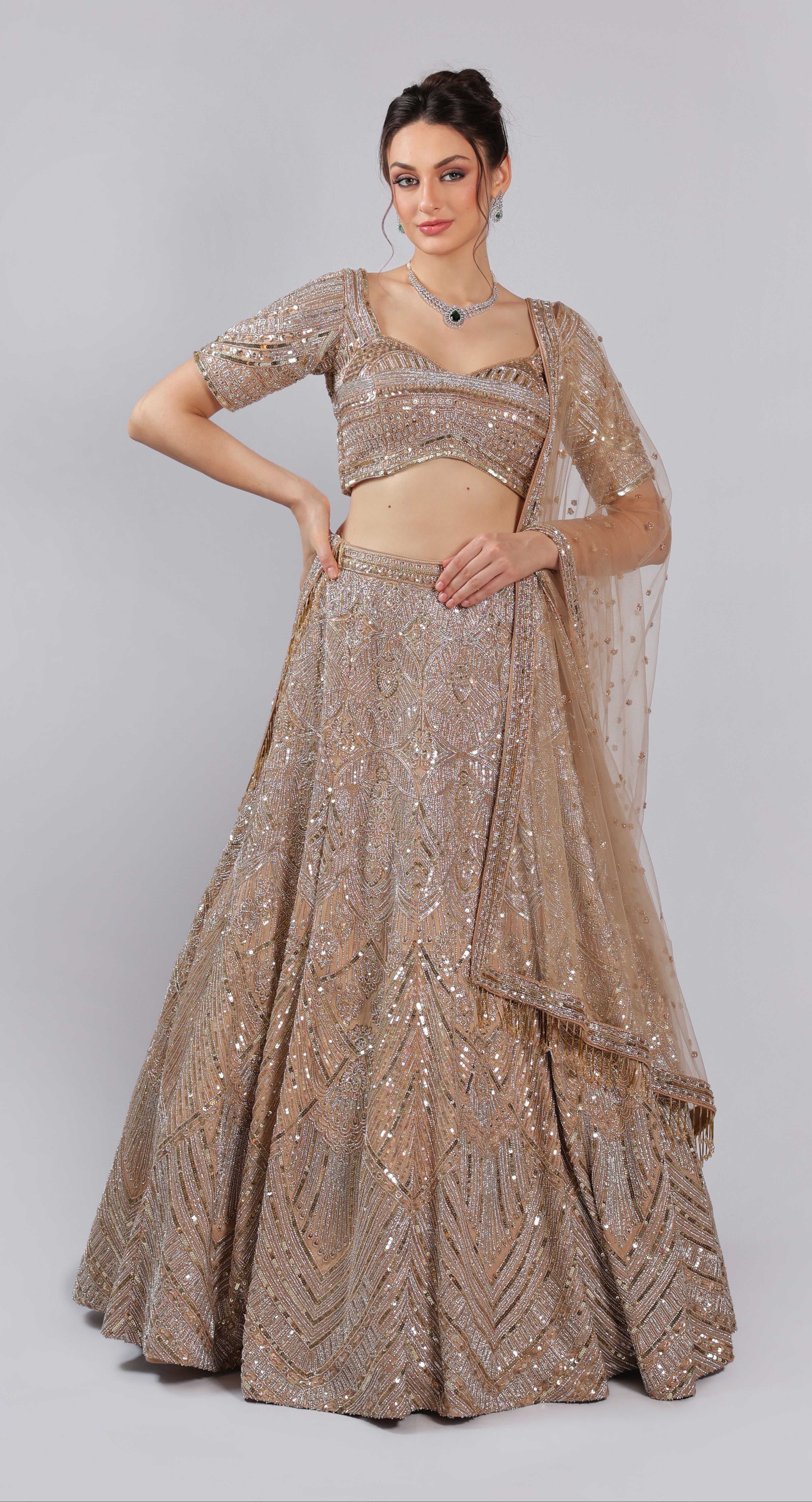 Golden Lehenga Choli Duppata