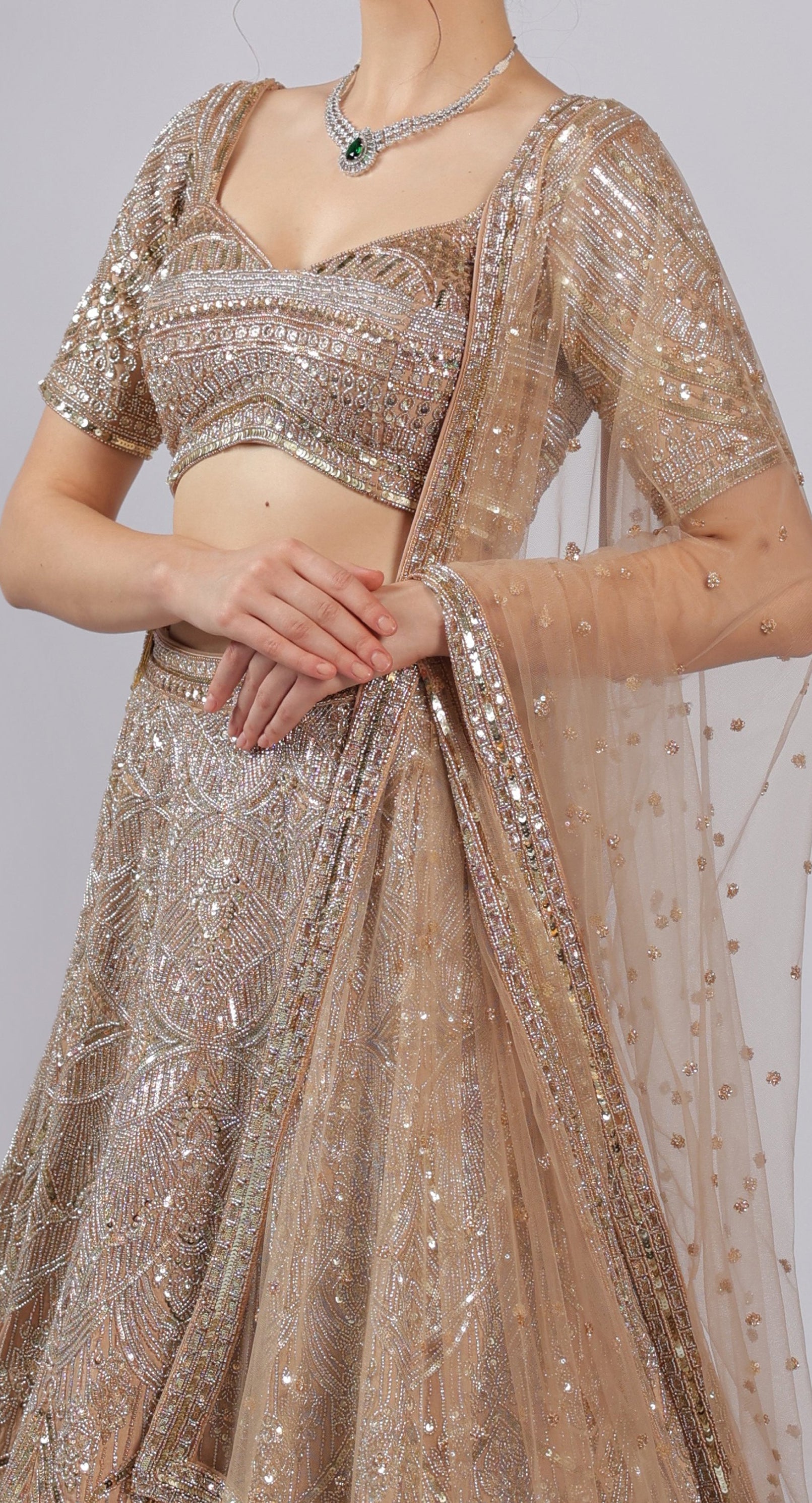 Golden Lehenga Choli Duppata