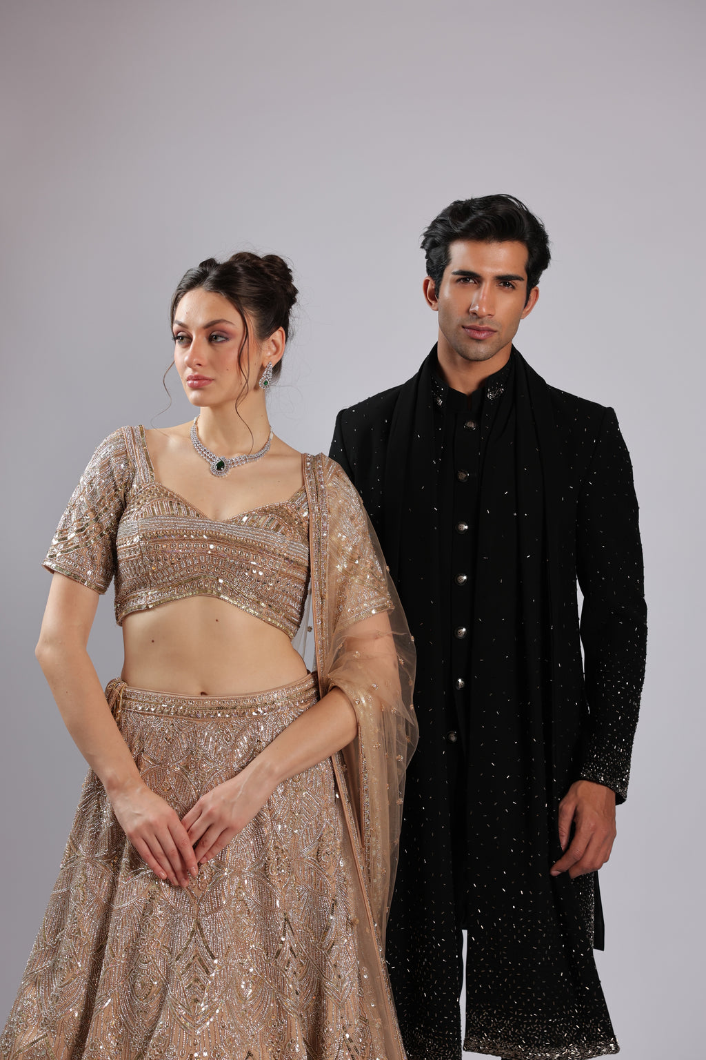 Black Japanese Faric Indo Set