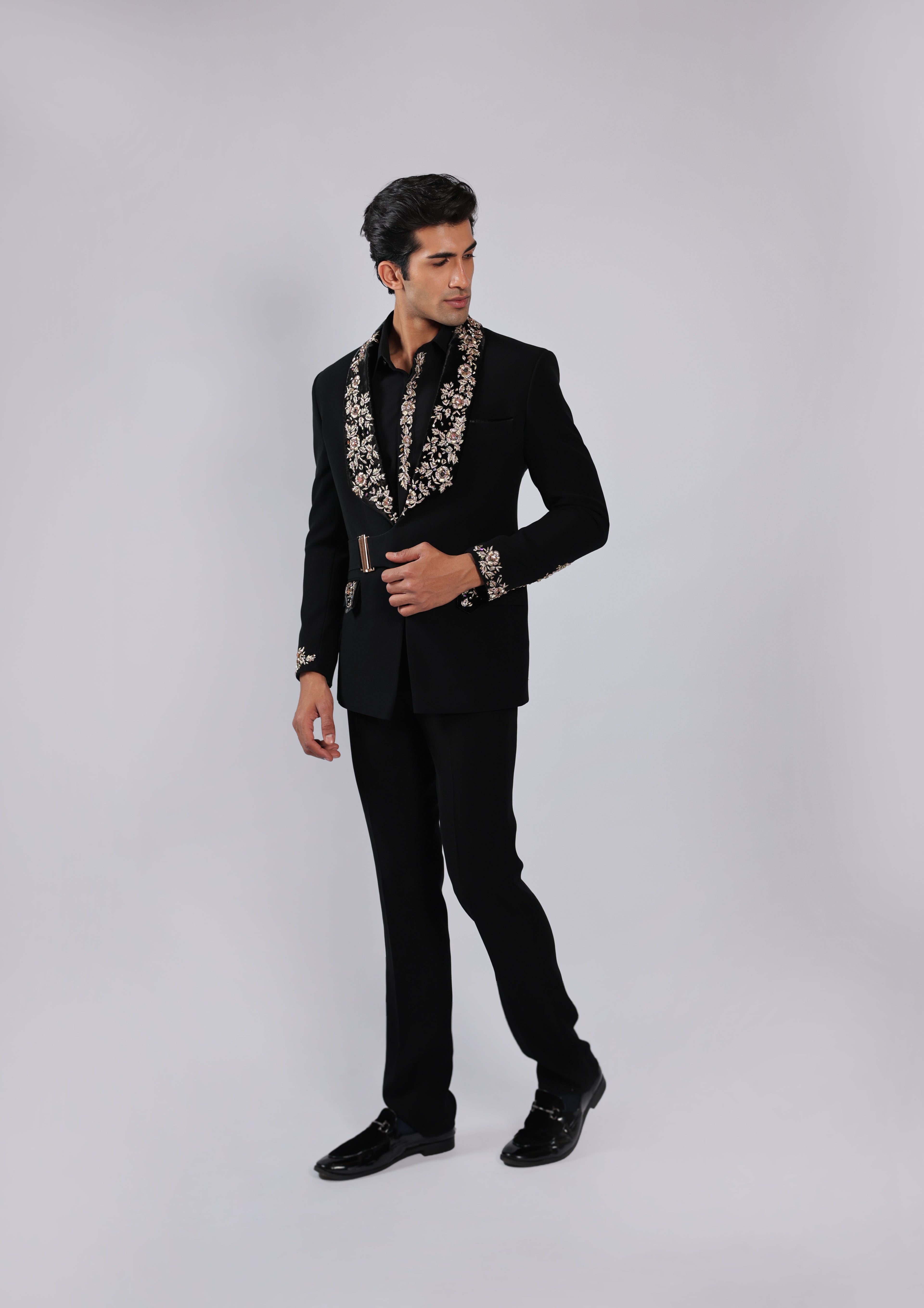 Black Japanese Faric Coat Pant