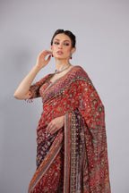 Red Georgette Saree
