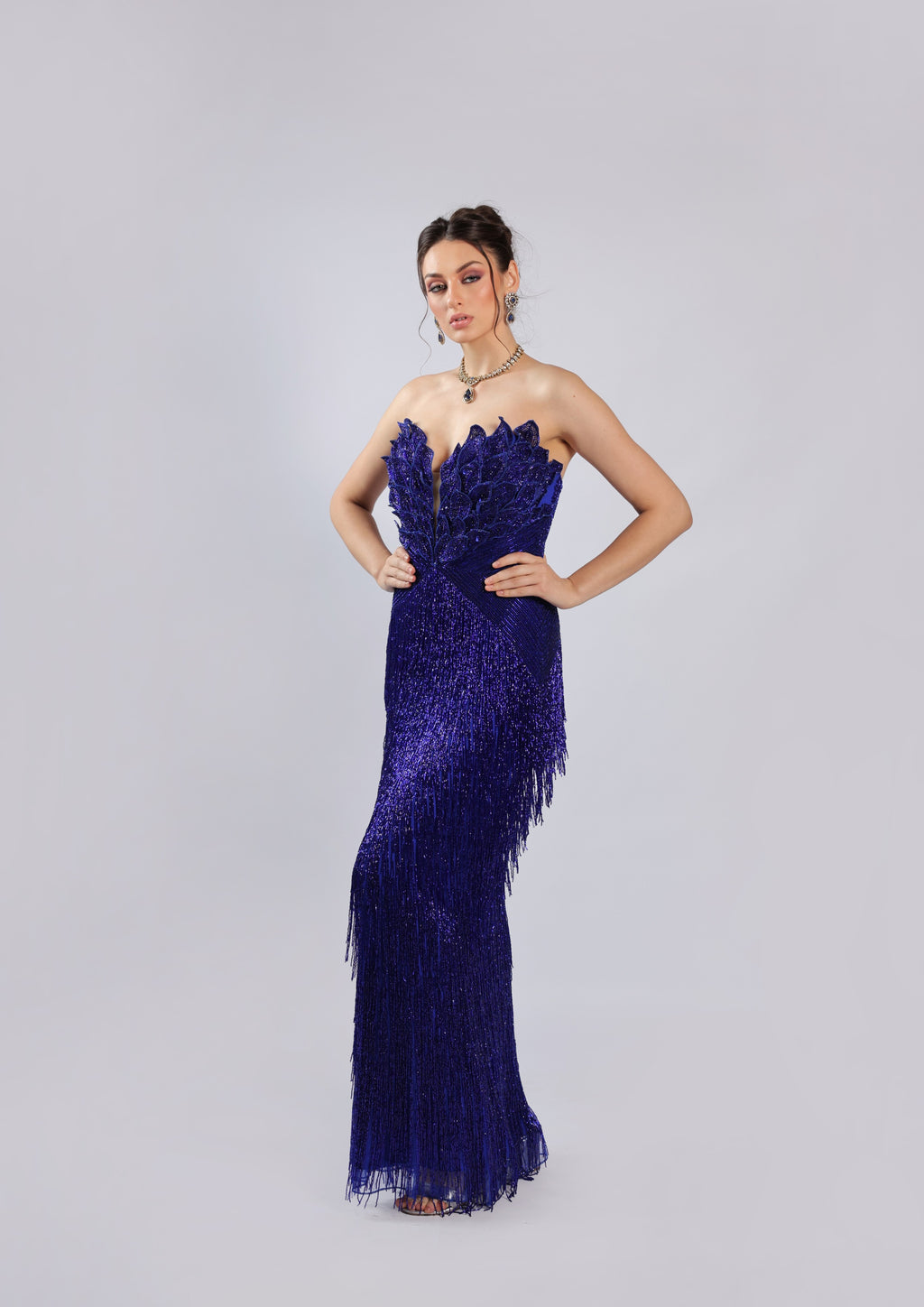 Royal Blue Lycra Gown
