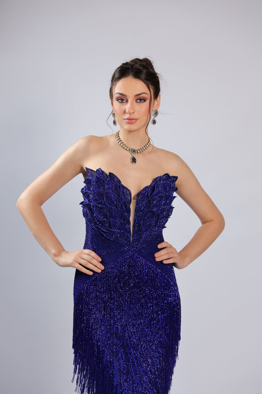 Royal Blue Lycra Gown