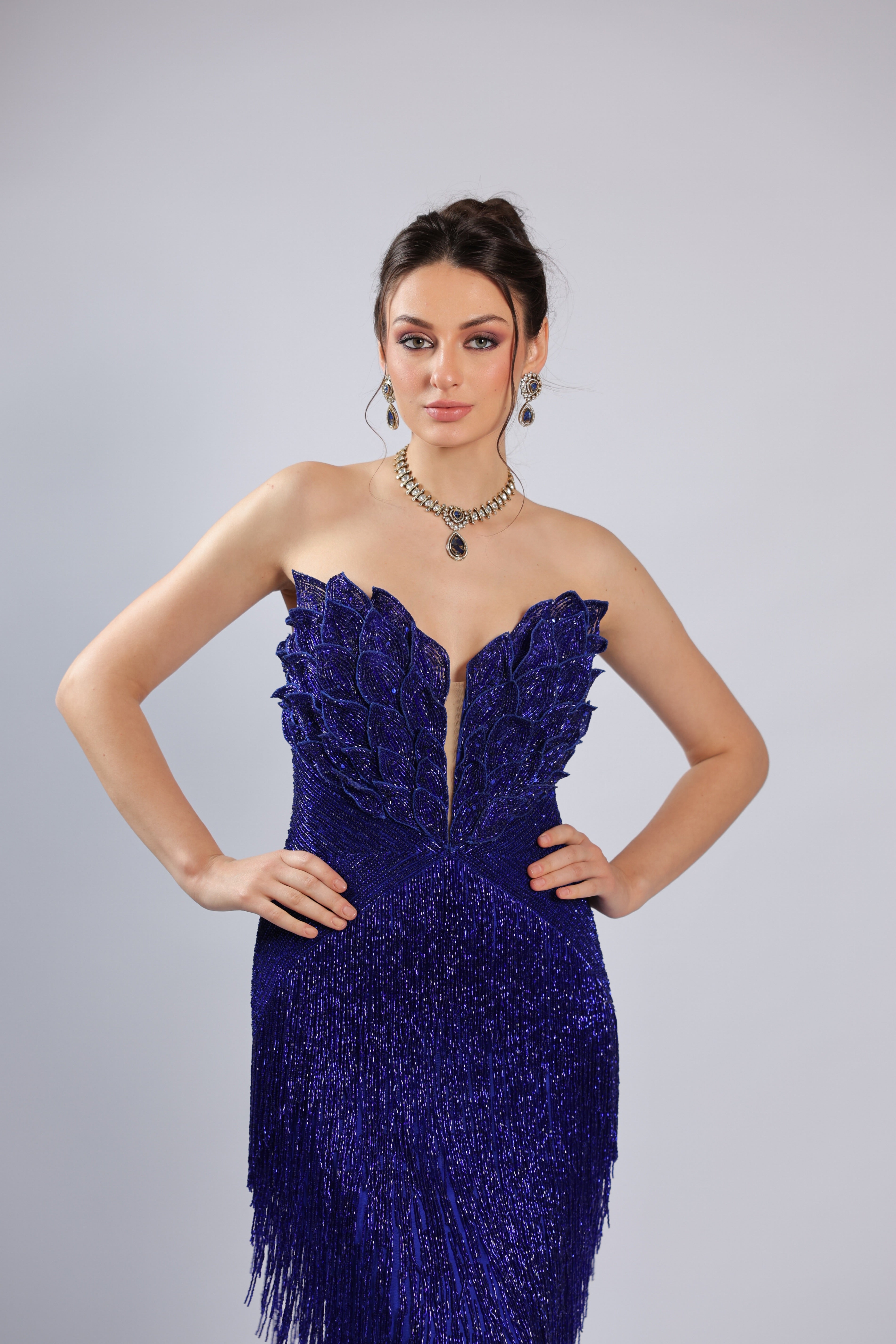 Royal Blue Lycra Gown