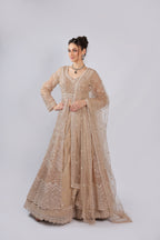 Golden Net Lehenga Choli
