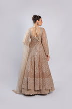 Golden Net Lehenga Choli