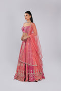 Rani Lehenga Choli in Georgette with Sequins ,Cutdana & Stone Work