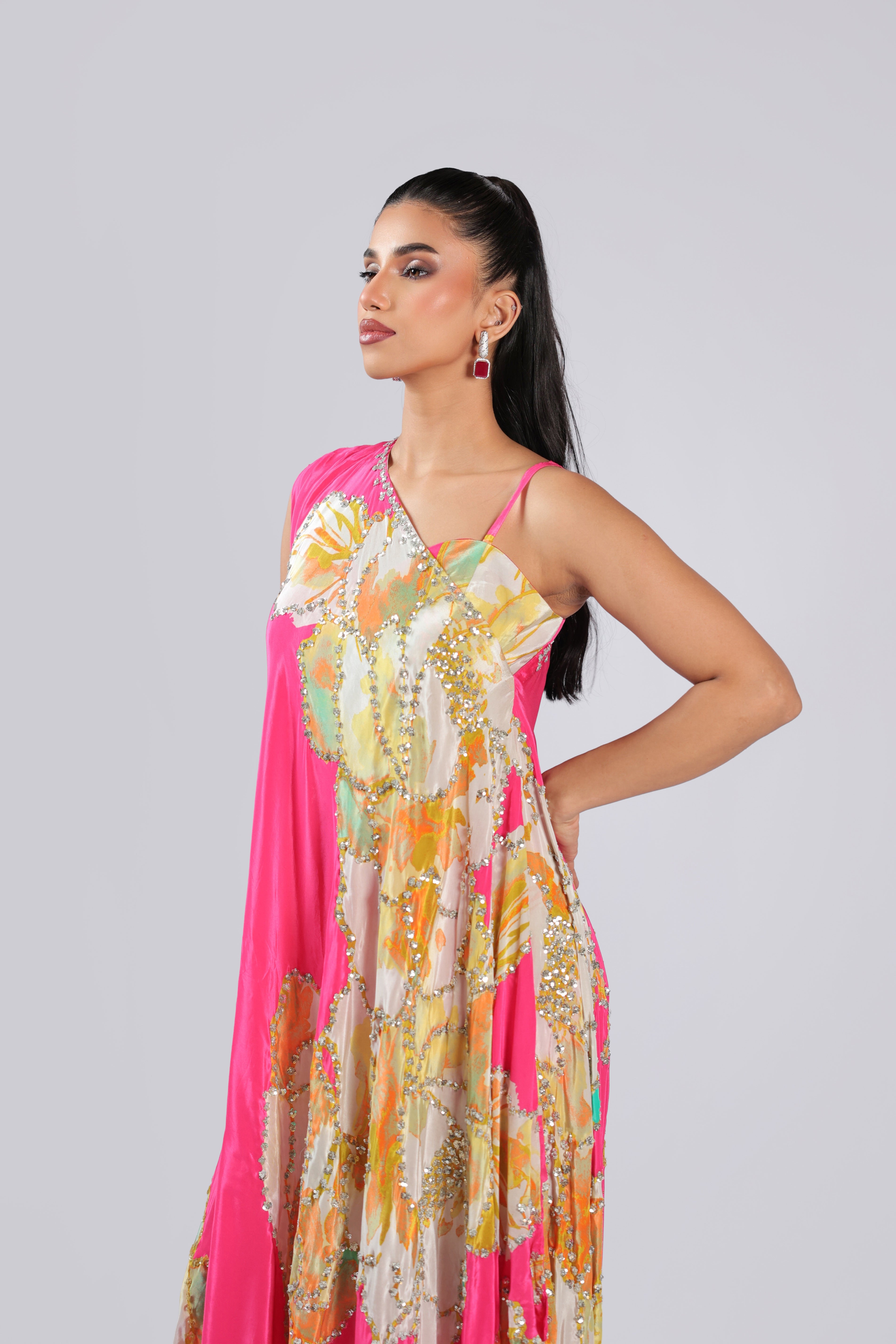 Rani Cord Set in Crepe with Sequins &  Beat Work