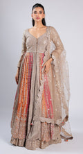 Multi Indo-Westwern in Chinon with Zari, Sequins & Stone Work