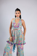 Multi Rm Plazzo Kurti in Crepe with Sequins & Zari Work