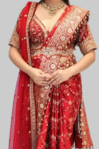 RED SILK SAREE