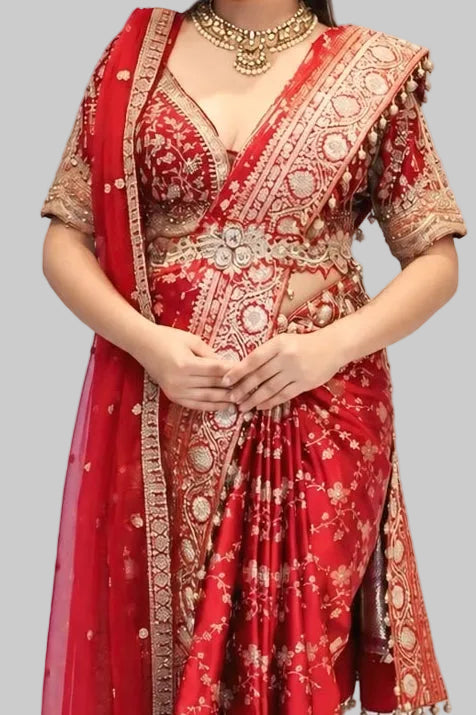 RED SILK SAREE