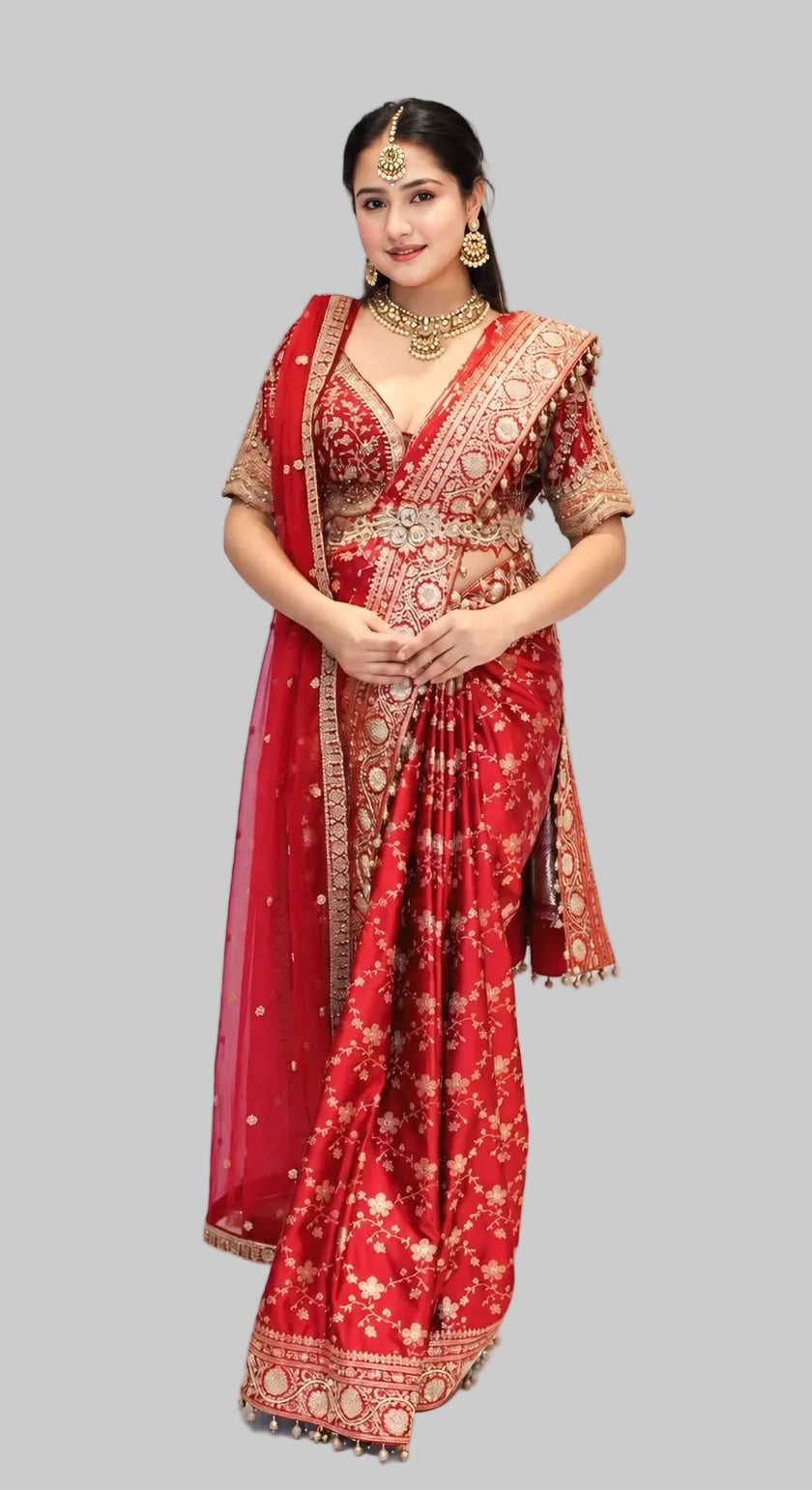 RED SILK SAREE